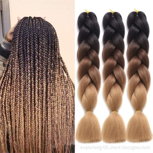 Wholeslae Synthetic Braiding Hair Ombre Braiding Hair Yaki Jumbo Braid Hair